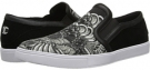 Black Just Cavalli Persian Warrior Printed Fabric Slip-On for Men (Size 8)