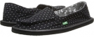 Black Dots Sanuk Shorty Dots for Women (Size 7)