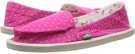 Cerise Dots Sanuk Shorty Dots for Women (Size 6)