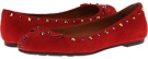 Red Marc by Marc Jacobs Punk Studded Suede Ballerina for Women (Size 7)