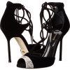 Var. Nero Satin/Strass/Suede w/ Velvet Effects Sergio Rossi Lady Jane Cult for Women (Size 7)