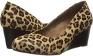 Tan Leopard VIONIC with Orthaheel Technology Antonia Mid Wedge Pump for Women (Size 6.5)