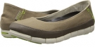 Khaki/Stucco Crocs Stretch Sole Flat for Women (Size 7)