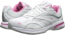 White/Pink Mystique/Chrome Silver Ryka Radiant Plus for Women (Size 6)