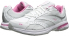 White/Pink Mystique/Chrome Silver Ryka Radiant Plus for Women (Size 5.5)