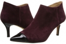 Merlot Kid Suede/Black Snake Embossed Leather/Patent Leather Trotters Alana for Women (Size 10)