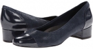 Dark Blue Patent Suede Lizard Leather/Pearlized Patent Trotters Danelle for Women (Size 5.5)