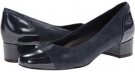 Dark Blue Patent Suede Lizard Leather/Pearlized Patent Trotters Danelle for Women (Size 8.5)