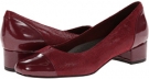 Dark Red Patent Suede Lizard Leather/Pearlized Patent Trotters Danelle for Women (Size 7.5)