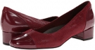 Dark Red Patent Suede Lizard Leather/Pearlized Patent Trotters Danelle for Women (Size 11.5)