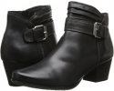 Black Veg Tumbled Leather SoftWalk Dublin for Women (Size 5)