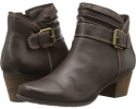 Dark Brown Veg Tumbled Leather SoftWalk Dublin for Women (Size 7.5)