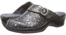 Black/Pewter/Metallic Rose Embossed Leather SoftWalk Atwater for Women (Size 7.5)