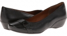 Black Leather Clarks England Concert Band for Women (Size 5)