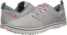 Pure Platinum/Hyper Pink/Cool Grey Nike Golf Lunaradapt for Women (Size 6)