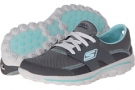 Charcoal/Blue SKECHERS Performance Go Walk 2 - Fairway for Women (Size 5)