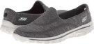 Charcoal SKECHERS Performance Go Walk 2 - Supersock for Women (Size 6.5)