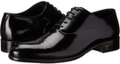 Black Versace Collection Patent Leather Cap Toe Lace-Up for Men (Size 12)