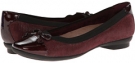 Burgundy Suede Clarks England Candra Glow for Women (Size 8)