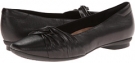 Black Leather Clarks England Candra Gleam for Women (Size 5.5)