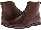 Brown Burnished Leather Calvin Klein Fields for Men (Size 8)