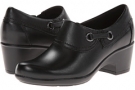 Black Leather Clarks England Genette Danby for Women (Size 6.5)