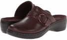 Burgundy Leather Clarks England Hayla Titan for Women (Size 8.5)