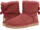 Oxblood UGG Mini Bailey Bow Corduroy for Women (Size 8)