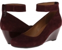 Burgundy Suede Clarks England Bassett Mist for Women (Size 8.5)