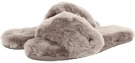 Grey UGG Fluff Slide for Women (Size 10)