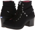 Black/Black Cow Silk Keds Fiesta Hi Seasonal Solid for Women (Size 6.5)