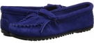 Blue Violet Suede Minnetonka Kilty Moc for Women (Size 11)