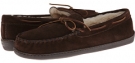 Chocolate Suede Minnetonka Pile Lined Hardsole for Men (Size 12)
