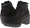 Black Leather/Grey/Black Wool Caterpillar Casual Tennille for Women (Size 8)