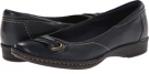 Navy Leather Clarks England Recent Drive for Women (Size 5)