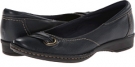 Navy Leather Clarks England Recent Drive for Women (Size 10)