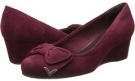 Windsor Wine Suede Rockport Total Motion Wedge 45mm Bow Pump for Women (Size 6.5)