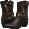 Brown Roper Metallic Wing Ankle Boot for Women (Size 6)