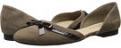 Taupe Suede/Black Patent Bow Bella-Vita Olivia for Women (Size 5)