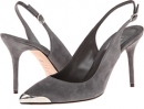 Grey Melange Alexander McQueen Pointy Slingback 85MM Metal Toe for Women (Size 9.5)