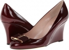 Ruby Saffiano Patent/Bordo Suede/Gold Bow Kate Spade New York Malta for Women (Size 10)