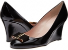 Black Saffiano Patent/Black Suede/Gold Bow Kate Spade New York Malta for Women (Size 7)