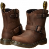 Dark Brown Burnished Wyoming Dr. Martens Kid's Collection Nisha Engineer Calf Boot for Kids (Size 10)