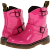 Hot Pink Patent Lamper Dr. Martens Kid's Collection Lydia Engineer Boot for Kids (Size 4)