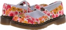 Pink Vintage Daisy Softy T Dr. Martens Kid's Collection Maccy Mary Jane for Kids (Size 4)