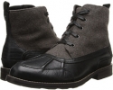 Black Leather/Grey Wool Sebago Coburn Lace Mid for Men (Size 7)