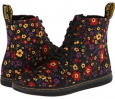 Black Vintage Garden T Canvas Dr. Martens Kid's Collection Marley Lace Boot for Kids (Size 12)