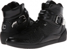 Black Patent Just Cavalli Diamond Patent Leather Hi-Top Strap Trainer for Men (Size 7)