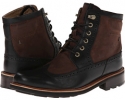 Chocolate Brown Fabric/Black Rockport Break Trail Too Wingtip Tall Boot - 6 Eye for Men (Size 10.5)