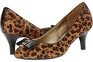 Natural Cheetah Animal Hair/Black Leather Naturalizer Bromstad Grifton for Women (Size 4.5)